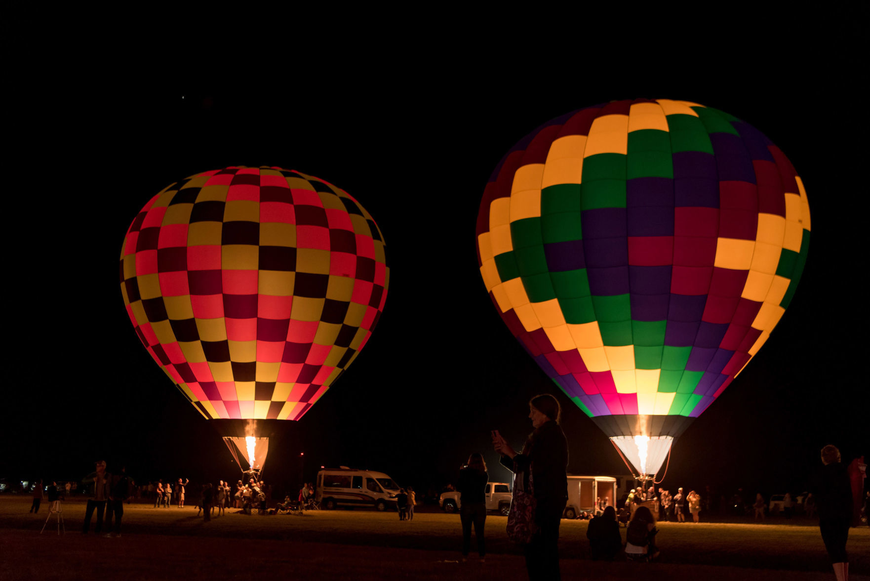 Adirondack Balloon Festival, moon glow